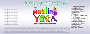 Yoga Gift Certificate